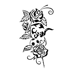 Taurus and roses tattoo photo