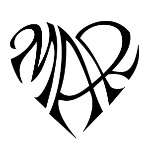 M+A+R heart tattoo photo