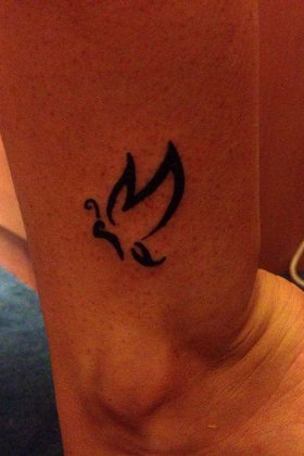 M butterfly tattoo