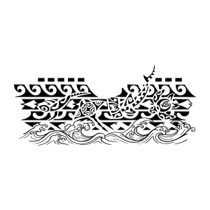 Mataare tattoo: Waves